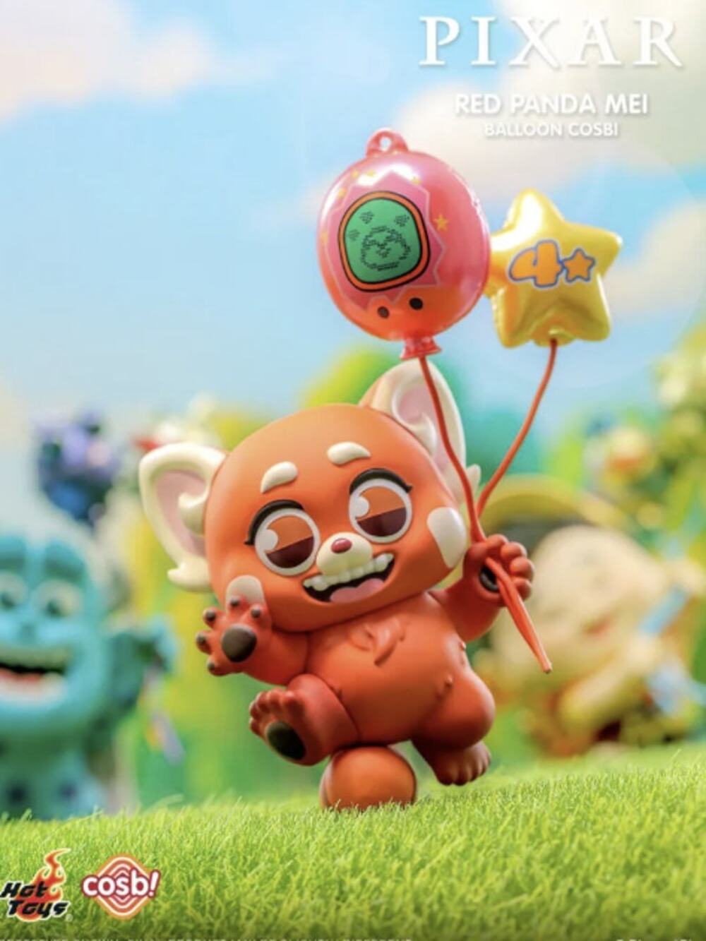 Disney x Pixar x Cosbi Hot Toy Balloon Series Collectible Figure, Red Panda, New
